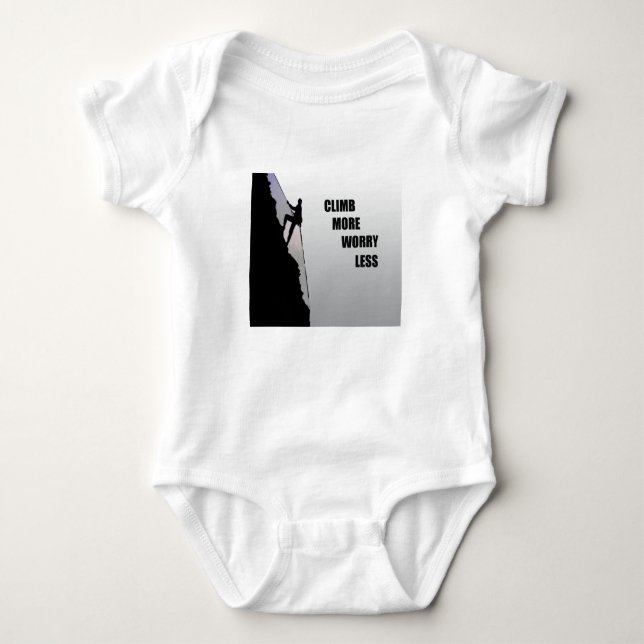 Motivierend Klettergebiet Rockclimbing Sprichwort Baby Strampler (Vorderseite)