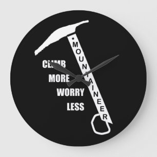 Motivierend Kletterklettern Sprichwort Große Wanduhr