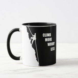 Motivierend Kletterklettern Sprichwort Tasse