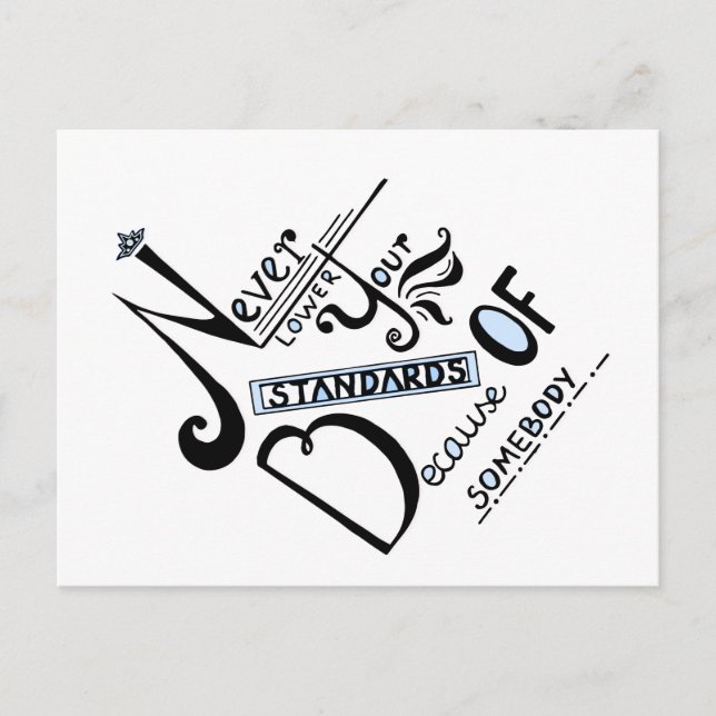 Motivierend Kostenvoranschläge für Standards Postkarte (Vorderseite)