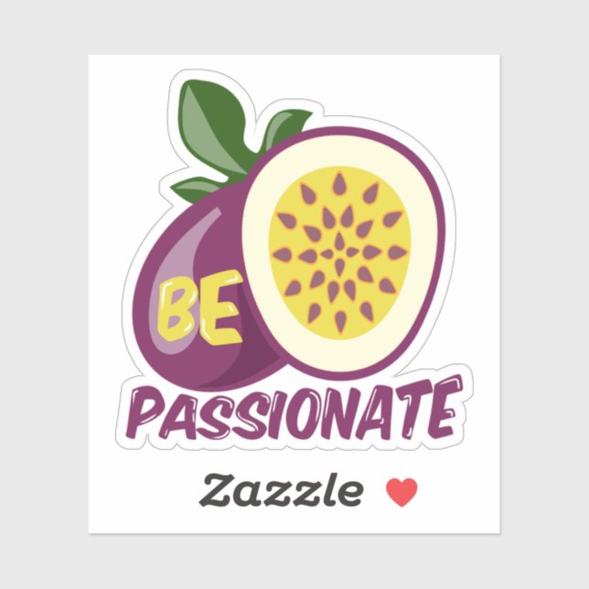 Motivierend kreatives Zitat aus Passionfrucht Aufkleber (Blatt)