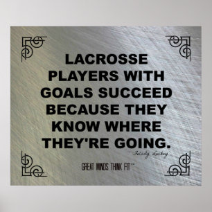 Motivierend Lacrosse-Plakat 008 Poster