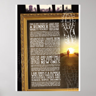 Motivierend- Laufen, Leben Poster