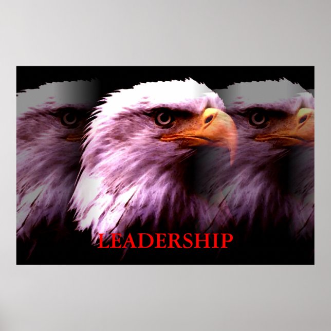 Motivierend Leadership Eagle Poster (Vorne)