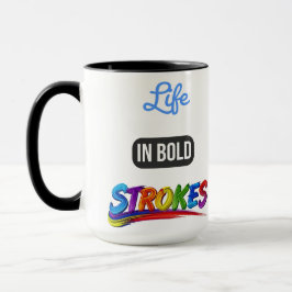 Motivierend "Leben in kühlen Schlaganfällen" Inspi Tasse