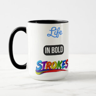 Motivierend "Leben in kühlen Schlaganfällen" Inspi Tasse