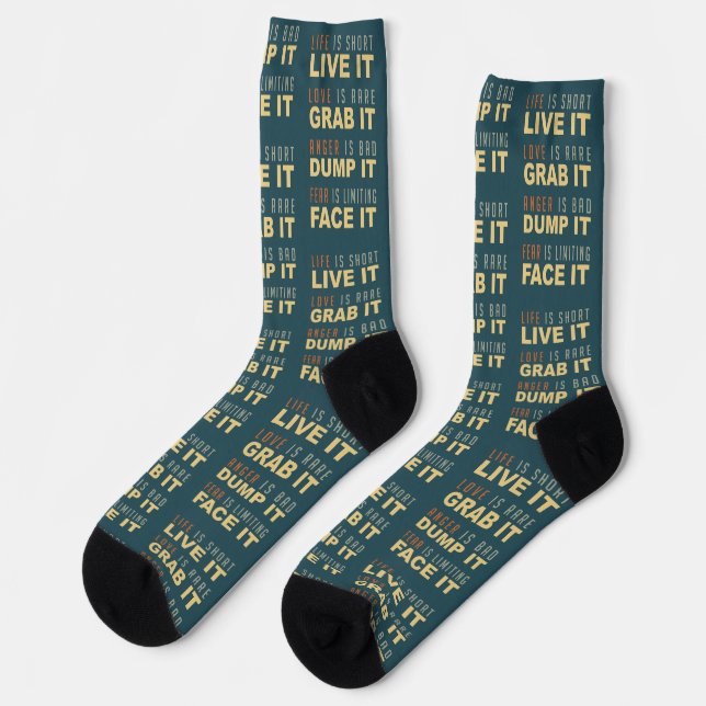 Motivierend Lebensberatung Socken (Linkes Detail)