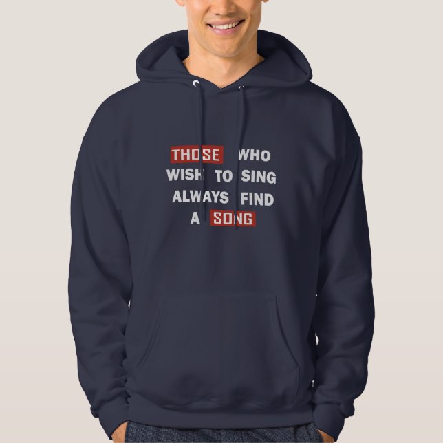 Motivierend Lebensquoten Hoodie (Vorderseite)
