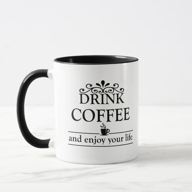 Motivierend, lustige Kaffeekochen Tasse (Links)