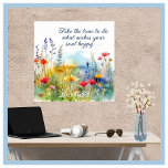 Motivierend machen Ihr Soul glücklich Personalisie Poster<br><div class="desc">Schönes motivierend Poster und eine Botschaft - Aquarellfarben-Wildblumen und "Nehmt euch Zeit, um die Dinge zu tun, die euer Soul glücklich machen" - wie wahr und wie richtig. Poster kann sowohl mit der Nachricht als auch mit dem Namen personalisiert werden, die auf Wunsch gelöscht werden können. Alle Design-Fragen, senden Sie...</div>