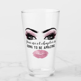 Motivierend Makeup Lashes Blogger Pink Kiss Glas