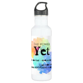 Motivierend Mantra, der Power von noch, Regenbogen Edelstahlflasche