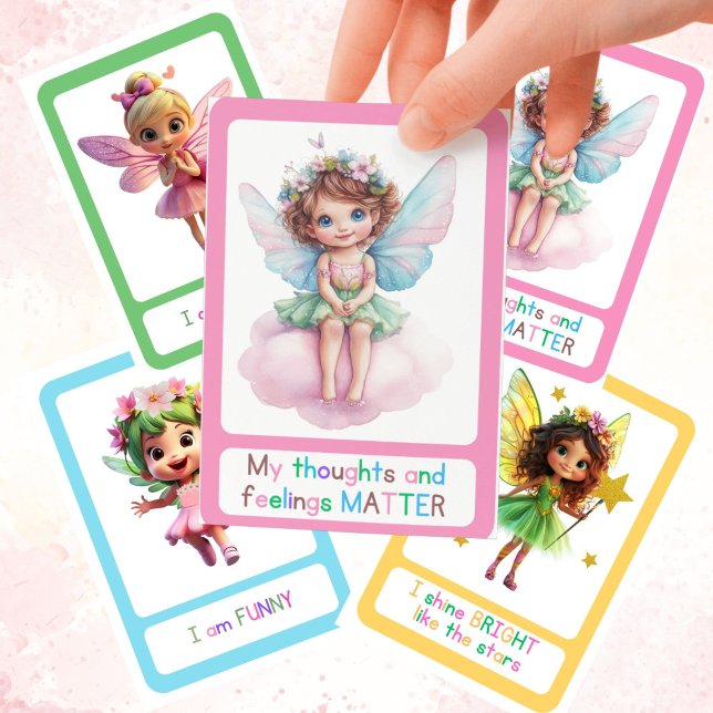 Motivierend Märchennachweis Lunchbox Kinderkarten (Fairy Affirmation Cards-Motivational Lunch Box Notes kids Lunchbox cards)