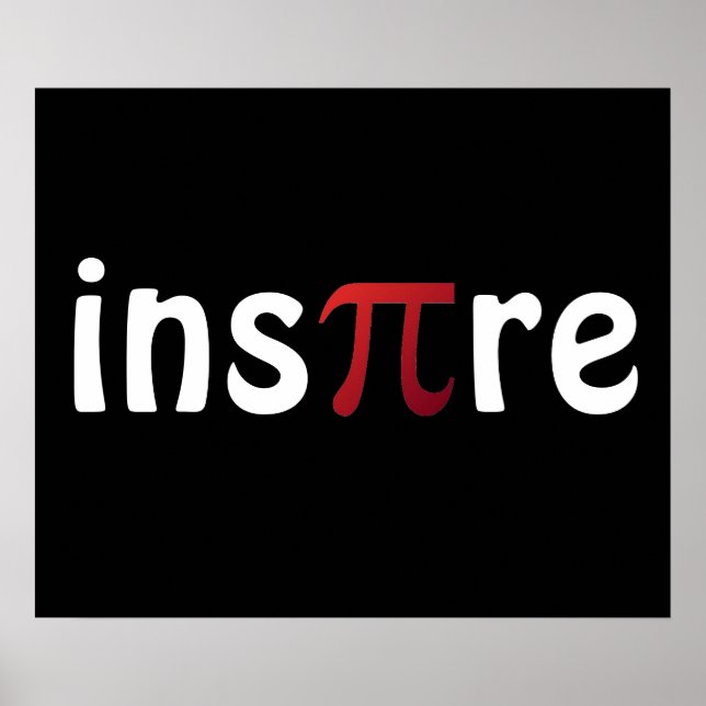 Motivierend Mathe Inspirierte Pi Poster (Vorne)