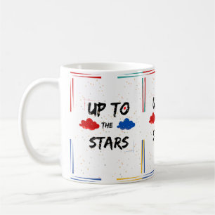 Motivierend mit Sternen farbenfroh Kaffeetasse