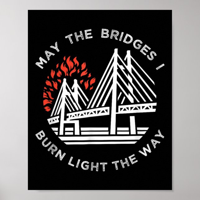 Motivierend - Mögen die Brücken, die ich brennen,  Poster (Vorne)