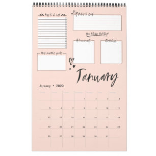 Motivierend monatliche Planung des organisierten C Kalender