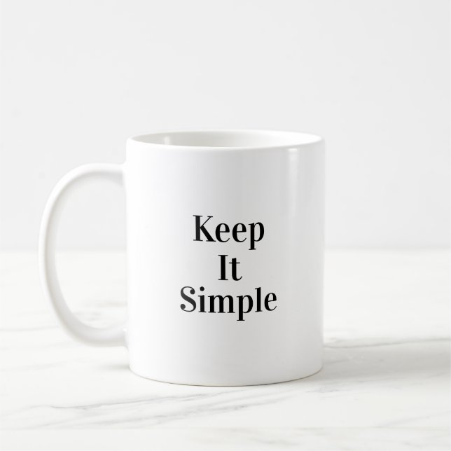 Motivierend Monogramm-Anführungszeichen Schwarz/We Kaffeetasse (Links)