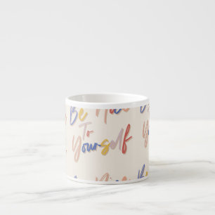 Motivierend Muster in farbenfroher Handzeichnung Espressotasse