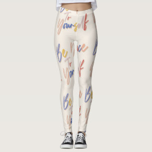Motivierend Muster in farbenfroher Handzeichnung Leggings