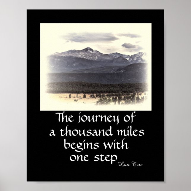 motivierend Naturposter Zen zitieren die Reise Poster (Vorne)