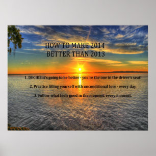 Motivierend neues Jahr - Abwicklungspaket 2014 Poster