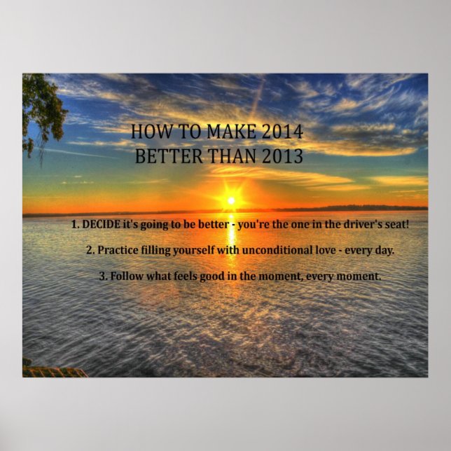 Motivierend neues Jahr - Abwicklungspaket 2014 Poster (Vorne)
