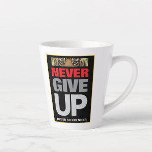 Motivierend nie aufgeben nie überlassen Klein Milchtasse
