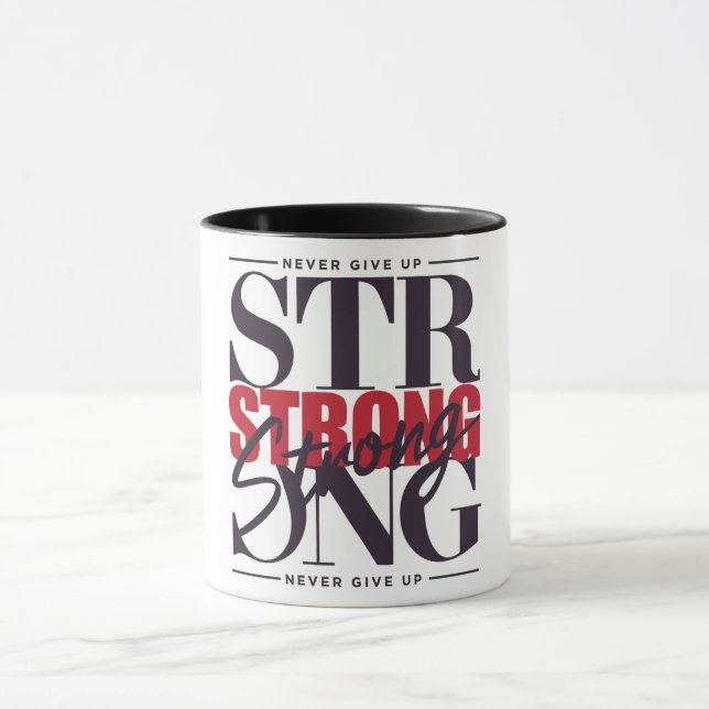 Motivierend nie aufgeben tasse (Zentrum)