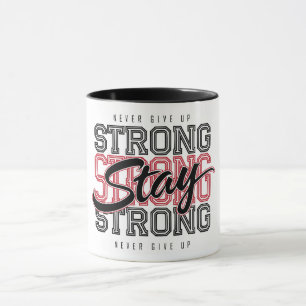 Motivierend nie aufgeben tasse