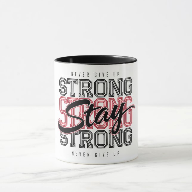 Motivierend nie aufgeben tasse (Zentrum)