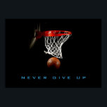 Motivierend nie Basketballplakat aufgeben Poster<br><div class="desc">Ich Liebe dieses Spiel. Beliebte Sportarten - Basketball Game Ball Image.</div>