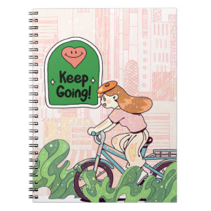 Motivierend Notebook-Abdeckung - "Behalt Going" Notizblock