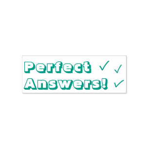 Motivierend "Perfekte Antworten!" Tutor Rubber Bri Permastempel