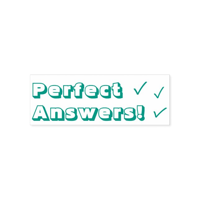 Motivierend "Perfekte Antworten!" Tutor Rubber Bri Permastempel (Design)