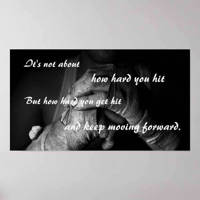 Motivierend Plakat "Vorwärts bewegen" behalten (Vorne)