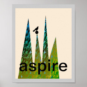 motivierend Plakatkunstvogel abstrakt modern Poster