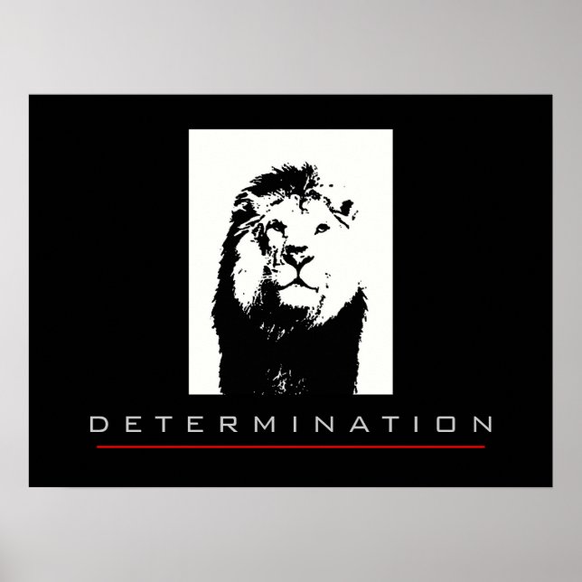 Motivierend Pop Art Lion Poster Print (Vorne)
