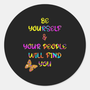 Motivierend positive Grafikdesign-Inspiration Runder Aufkleber