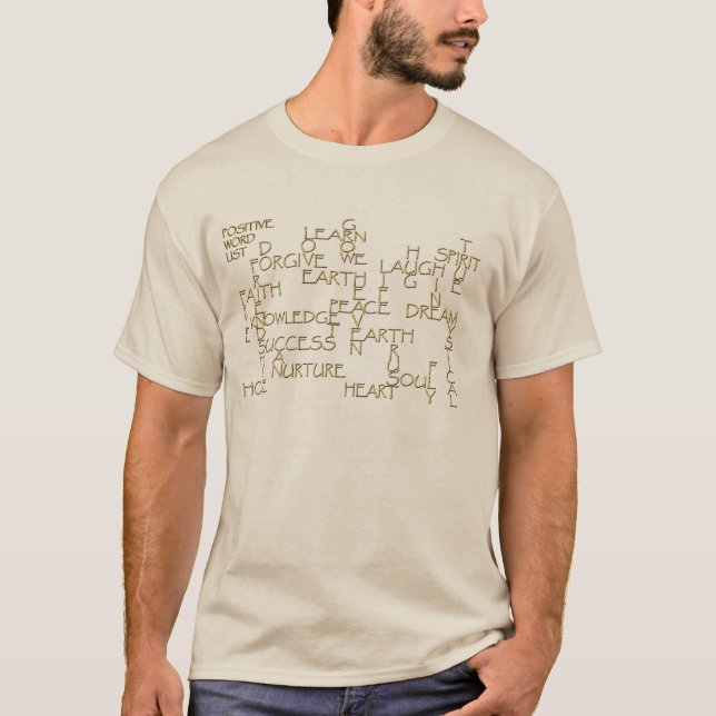 Motivierend positives 3D-Text-Shirt T-Shirt (Vorderseite)