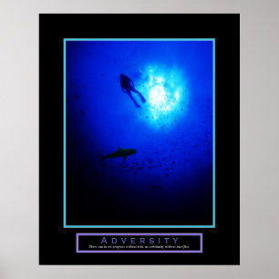 Motivierend Poster - "Adversity" - 22"x28"