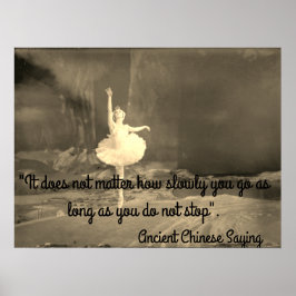 Motivierend Poster mit Ballerina
