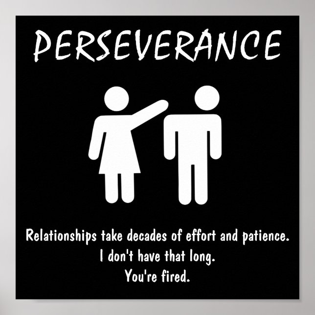 Motivierend Poster ~ PERSEVERANCE (Vorne)
