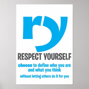 Motivierend Poster - Respektieren Sie sich selbst 