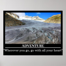 Motivierend Poster Rhone Glacier