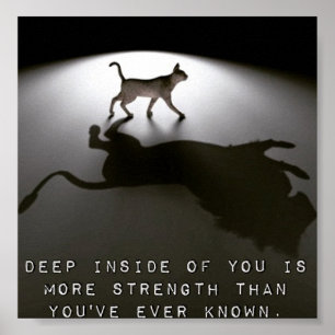 Motivierend Poster über Kraft