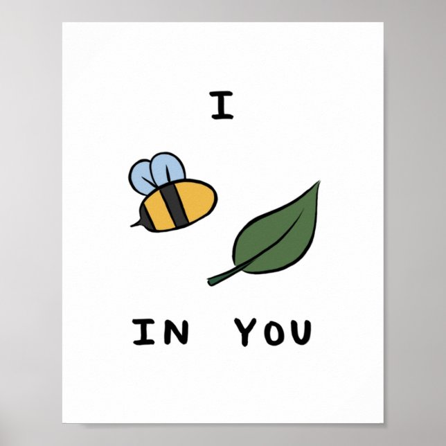 Motivierend Puns Beeleaf Poster (Vorne)