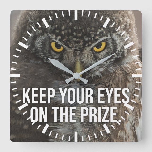 Motivierend Quadratische Wanduhr (Vorderseite)
