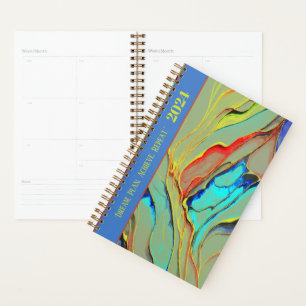 MOTIVIEREND QUOTE-RETRO-WASSERFARBENZEICHEN-DESIGN PLANER