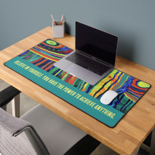 MOTIVIEREND QUOTE WASSERFARBFUNKTIONSSTRIPE SCHREIBTISCHUNTERLAGE